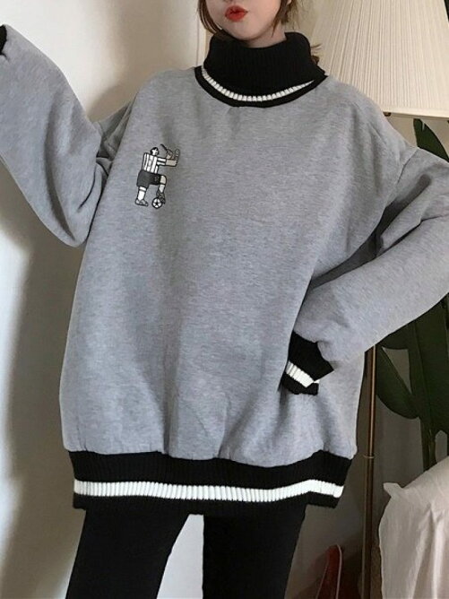 Zoe Jenko W イラスト刺繍タートルネック裏起毛トレーナー Rakuten Fashion 楽天ファッション 旧楽天ブランドアベニュー Bx4101