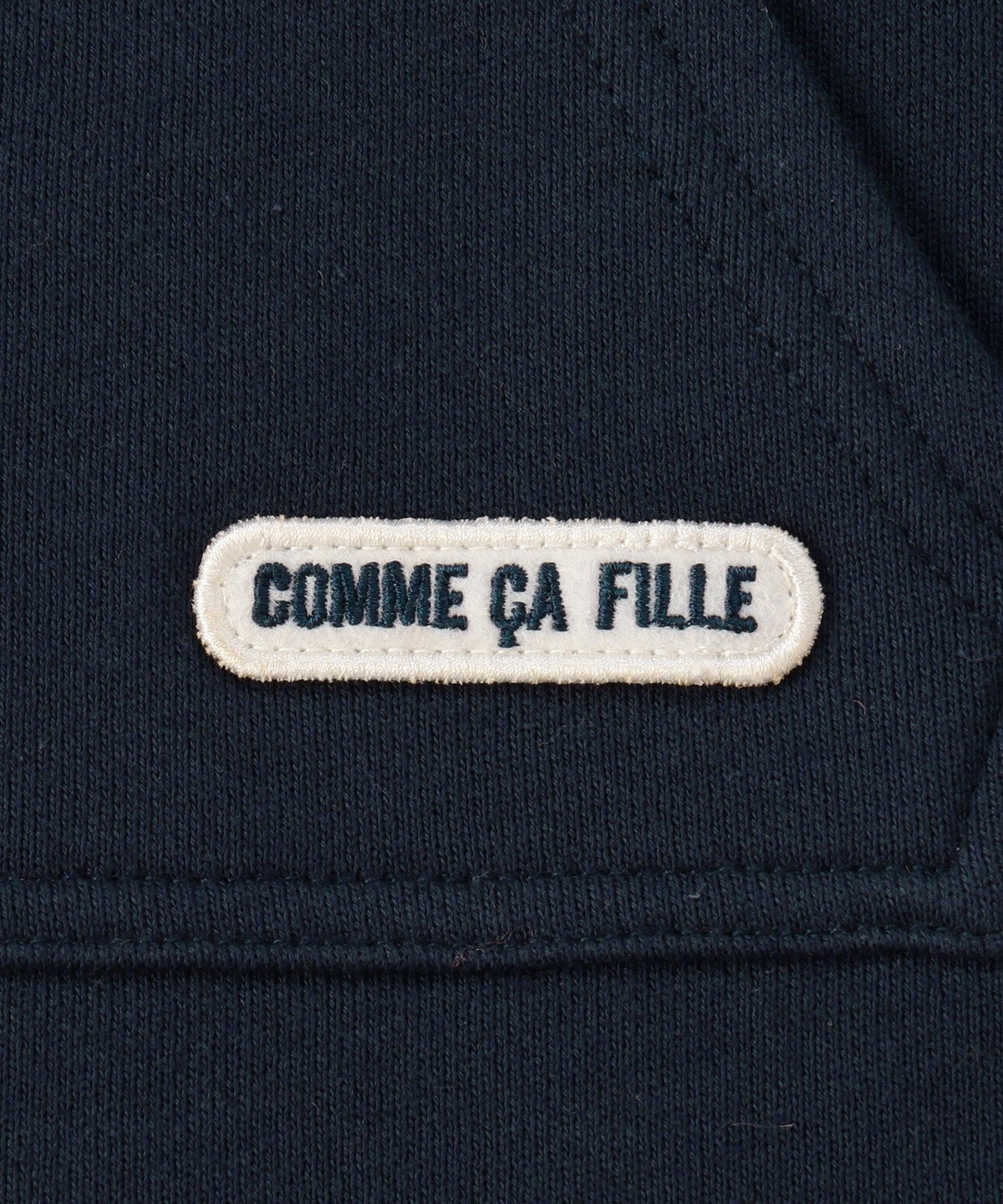 COMME CA FILLE｜コットン裏毛ボア刺繍トレーナー ワンピース