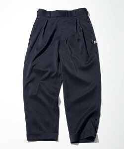 CAHLUMN Polyester 1 Tuck Slacks Pant �t���[�N�X�X�g�A �p���c �X���b�N�X�E�h���X�p���c �l�C�r�[ �u���b�N�y���������z