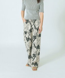 ROSE BUD ART PRINT PANTS ローズバッド パンツ その他のパンツ ブルー ベージュ【送料無料】