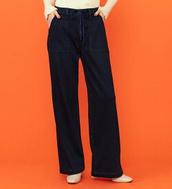 EDWIN EDWIN LADIES ジャージーズ イージーベイカーワイドデニムパンツ【暖】 エドウインオンラインモール パンツ その他のパンツ ブラック ブルー【送料無料】