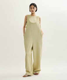 【SALE／40%OFF】ADAM ET ROPE' FEMME 【サステナブル】・【定番】Wフェイスジャージーセットロンパース アダムエロペ オールインワン・オーバーオール オールインワン・つなぎ ベージュ ブラック【送料無料】