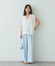 【RISA監修・WEB限定カラーあり・ひんやりタッチ】夏向き2タックワイドパンツ