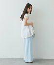 【RISA監修・WEB限定カラーあり・ひんやりタッチ】夏向き2タックワイドパンツ