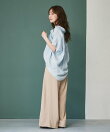 【RISA監修・WEB限定カラーあり・ひんやりタッチ】夏向き2タックワイドパンツ