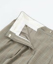 グレンチェックストレッチ ワイドストレートパンツ