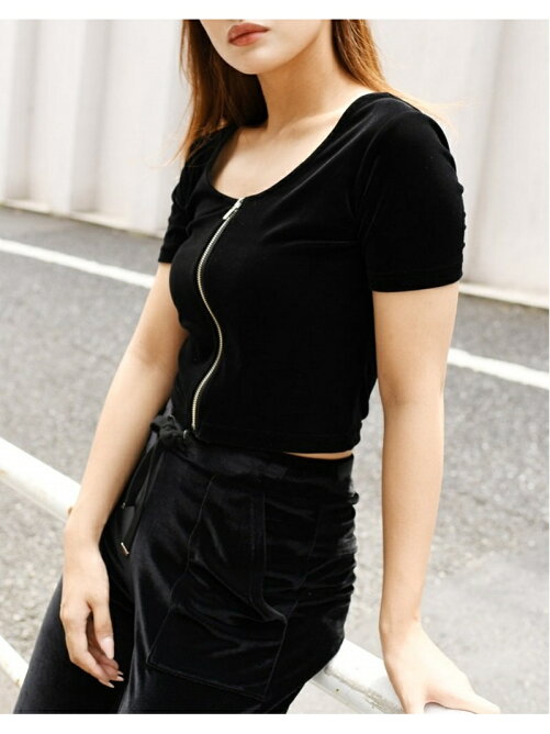 Egoist フロントzipベロアtop Rakuten Fashion 楽天ファッション 旧楽天ブランドアベニュー T