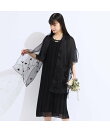 ソフトジョーゼット刺繍プリーツ加工ワンピース