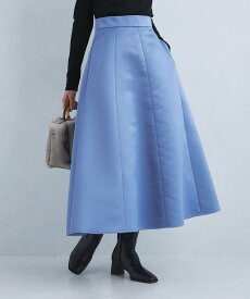 【SALE／80%OFF】UNITED ARROWS green label relaxing ツヤサテン ロング フレア スカート ユナイテッドアローズ アウトレット スカート ロング・マキシスカート グレー ネイビー