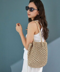 UNITED ARROWS green label relaxing メタリックヤーンレーシー トートバッグ / ショルダーバッグ ユナイテッドアローズ グリーンレーベルリラクシング バッグ ショルダーバッグ ゴールド ホワイト ブラック ネイビー グリーン オレンジ シルバー【送料無料】