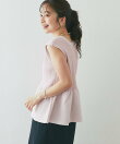 【1枚で決まるトレンドペプラム】ペプラムラメノースリニット