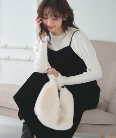 【SALE／40%OFF】Feroux フェイクファーミニ バッグ フェルゥ バッグ ショルダーバッグ ベージュ ホワイト ブルー【送料無料】