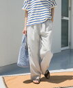 【SALE／37%OFF】URBAN RESEARCH DOORS リネン混イージーパンツ アーバンリサーチドアーズ パンツ その他のパンツ ベージュ ブルー ネイビー ブラウン【送料無料】