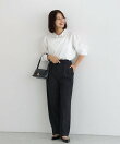 センタープレスタックテーパードパンツ