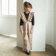 【SALE／10%OFF】branshes フリルサロペット ブランシェス オールインワン・オーバーオール オーバーオー…