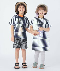 【SALE／40%OFF】SHIPS KIDS SHIPS KIDS:100~130cm / オーガニック コットン ボーダー Aライン ワンピース シップス ワンピース・ドレス ワンピース レッド ネイビー【送料無料】