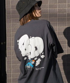 BEN DAVIS / WHITE LABEL 【BEN DAVIS(ベンデイビス)】SMOKING 4WD TEE / バックプリント 半袖 Tシャツ ナバル トップス カットソー・Tシャツ グレー グリーン ピンク ホワイト【送料無料】