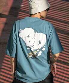 BEN DAVIS / WHITE LABEL 【BEN DAVIS(ベンデイビス)】SMOKING 4WD TEE / バックプリント 半袖 Tシャツ ナバル トップス カットソー・Tシャツ グレー グリーン ピンク ホワイト【送料無料】