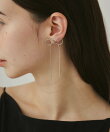 【 金属アレルギー対応 】 チェーンリボンピアス サージカルステンレス