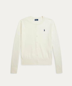 POLO RALPH LAUREN コットン クルーネック カーディガン ラルフローレン トップス カーディガン ベージュ【送料無料】