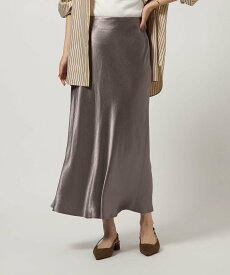 【SALE／50%OFF】UNITED ARROWS green label relaxing サテン ナロー スカート ユナイテッドアローズ グリーンレーベルリラクシング スカート ロング・マキシスカート ブラウン ブラック ホワイト ブルー【送料無料】