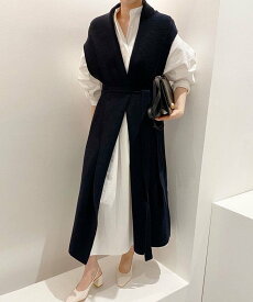 SMILE ORCHID セットアップ(ロングシャツワンピとロングベスト) スマイルオーキッド ワンピース・ドレス シャツワンピース ブラック【送料無料】