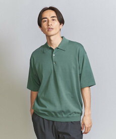 【SALE／50%OFF】BEAUTY&YOUTH UNITED ARROWS ガスコットン 3ボタン ポロニット ユナイテッドアローズ アウトレット トップス ニット ブラック ネイビー【送料無料】