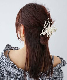 MAJESTIC LEGON パールモチーフヘアクリップ マジェスティックレゴン ヘアアクセサリー バレッタ・ヘアクリップ・ヘアピン ブルー ブラック