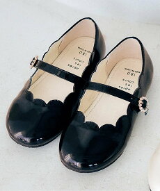 【SALE／10%OFF】apres les cours スカラップパンプス エフオーオンラインストア シューズ・靴 その他のシューズ・靴 ブラック ホワイト