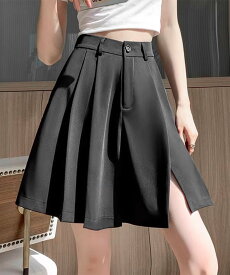 【SALE／30%OFF】miniministore レディーススーツ風ショートパンツスリット ミニミニストア パンツ キュロット ブラック ベージュ