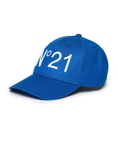 【SALE／62%OFF】N21 N°21 ヌメロ ヴェントゥーノ Kids & Junior ブランドロゴキャップ シフォン 帽子 キャップ ブラック ブルー【送料無料】