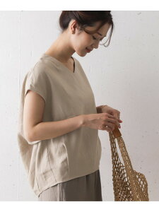 【SALE/30%OFF】DOORS リネンバックタックフレンチブラウス アーバンリサーチドアーズ シャツ/ブラウス シャツ/ブラウスその他 グレー ホワイト グリーン ベージュ ネイビー【送料無料】