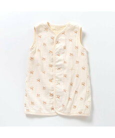 【SALE／30%OFF】apres les cours 総柄ガーゼスリーパー エフオーオンラインストア マタニティウェア・ベビー用品 その他のベビーグッズ ホワイト ピンク