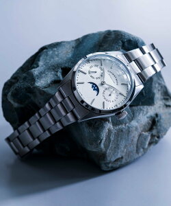 ADAM ET ROPE' HOMME �s�ʒ��t�yVAGUE WATCH CO. for ADAM ET ROPE'�zFLATBACK WRISTWATCH(DAY-DATE&MOONPHASE) �A�_���G���y �A�N�Z�T���[�E�r���v �r���v�y���������z