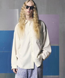 MAISON SPECIAL High Count Wool Prime-Over Shirt メゾンスペシャル トップス シャツ・ブラウス グレー ブラック カーキ ホワイト ブルー パープル【送料無料】