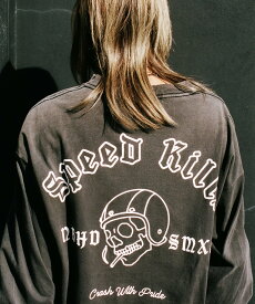 ROYAL FLASH SAINT MICHAEL×NEIGHBORHOOD/セントマイケル×ネイバーフッド/STHD . LS TEE SPEED KILLS ロイヤルフラッシュ トップス カットソー・Tシャツ ブラック【送料無料】