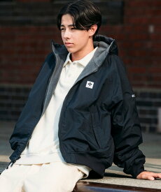 Columbia Columbia×FREAK'S STORE 別注 インペリアルパーク ナイロン フリース リバーシブル フーディ- ブルゾン 【限定展開】 25AW フリークスストア ジャケット・アウター ブルゾン・ジャンパー ブラック【送料無料】