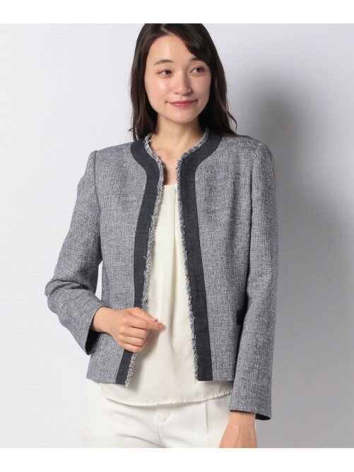 Lapine Blanche ラメ混 ブッチャーツイードジャケット Rakuten Fashion 楽天ファッション 旧楽天 ブランドアベニュー Aw5109