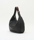《本革/490g》ソフトレザーラウンドビッグショルダーバッグ