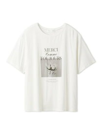 SNIDEL HOME ブーケフォトTシャツ スナイデルホーム トップス カットソー・Tシャツ ホワイト ピンク【送料無料】