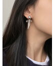 2wayメタルリボンキャッチピアス