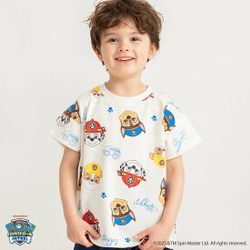 【SALE／5%OFF】branshes 【PAW PATOROL(パウ・パトロール)】総柄プリント半袖Tシャツ ブランシェス トップス カットソー・Tシャツ ピンク ホワイト