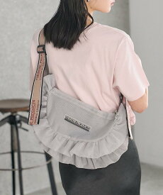 THEATRE PRODUCTS 別注 メッシュ フリル ラウンド ショルダーバッグ/メッシュバッグ フリークスストア バッグ ボディバッグ・ウエストポーチ ブラック レッド ベージュ グリーン【送料無料】