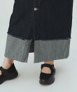 ターンバック デニム ボタンスカート 26AW 秋新作 ロングシーズン 着回し ウォッシャブル 洗える イージーケア