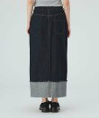 ターンバック デニム ボタンスカート 26AW 秋新作 ロングシーズン 着回し ウォッシャブル 洗える イージーケア