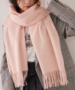 なめらかタッチ刺繍ロゴストール