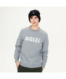 【SALE／40%OFF】AIGLE ロゴプリントクルーネックスウェットシャツ エーグル トップス スウェット・トレーナー グレー ネイビー【送料無料】
