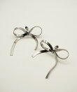 【 金属アレルギー対応 】 リボンピアス サージカルステンレス