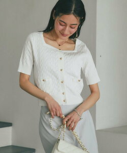La boutique BonBon �y�V�F�z���C�g���̑�2�o��!�z�N�[���^�b�`�P�[�u�������j�b�g�J�[�f�B�K�� ���u�e�B�b�N�{���{�� �g�b�v�X �j�b�g �l�C�r�[ �u���[ �z���C�g�y���������z