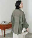 【上品な透け感】メッシュドルマンシャツ